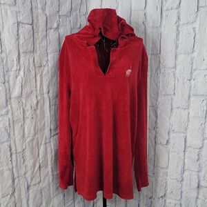 Emerson Street Alabama Crimson Tide Velour Hoodie Large Red Pullover